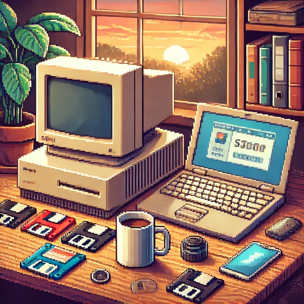 Illustration pixel art blog – parcours en informatique